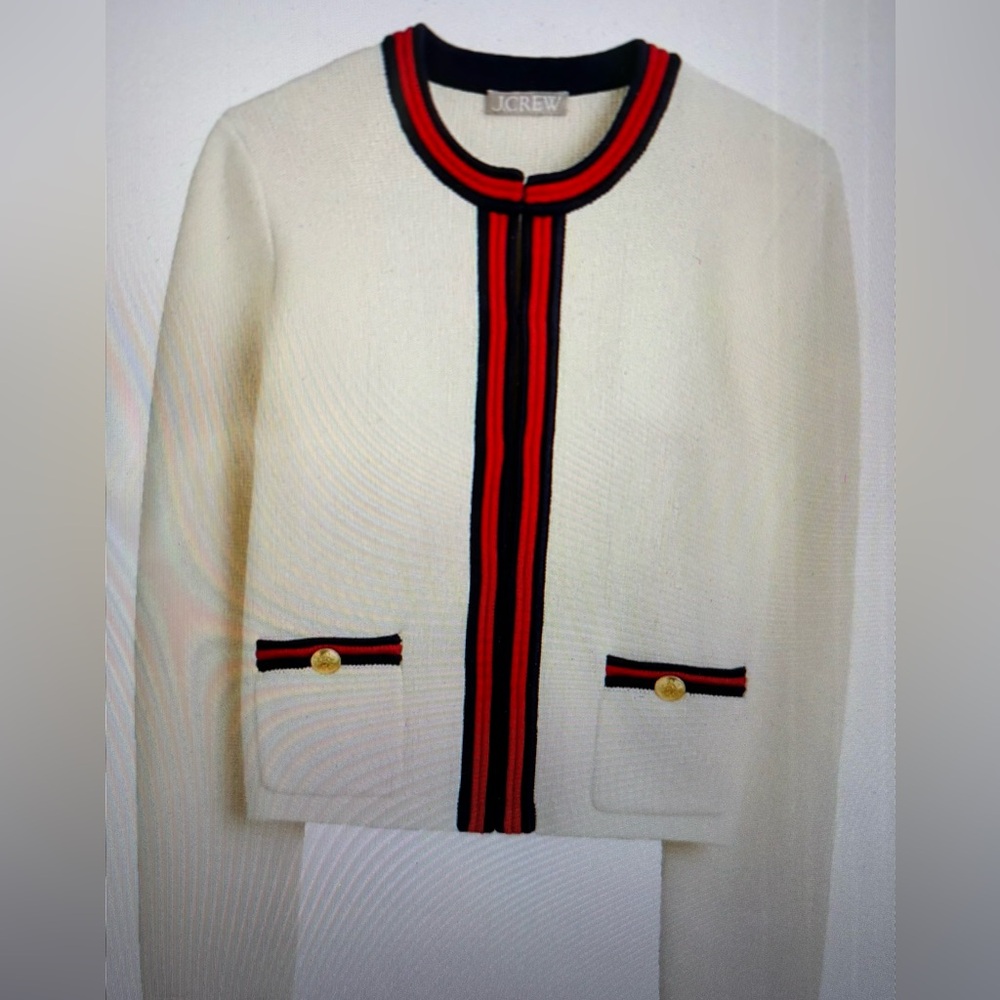 J.Crew Emilie Ivory Sweater Jacket, Size M, NWT